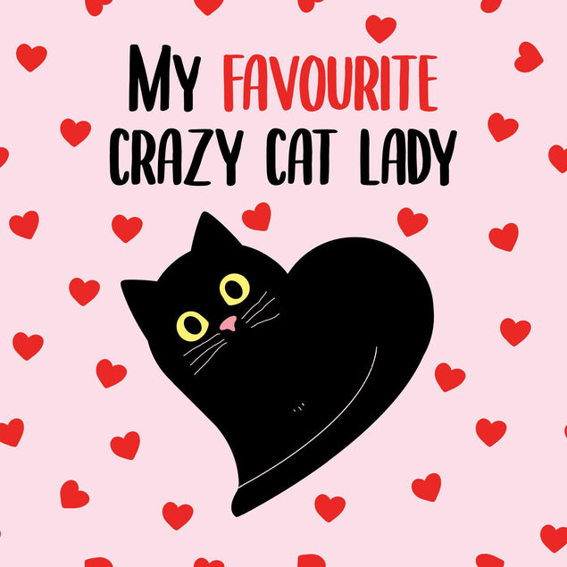 My Favourite Crazy Cat Lady Confetti-exploding Greetings Card