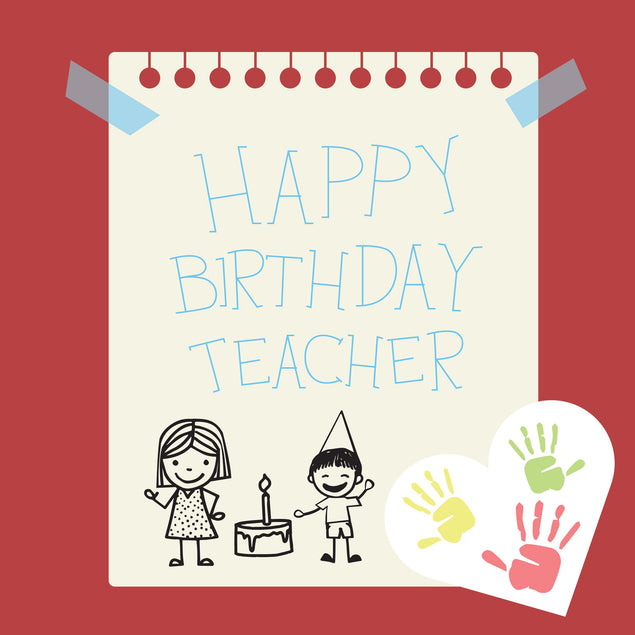 Cute Drawing Happy Birthday Confetti-exploding Greetings Card