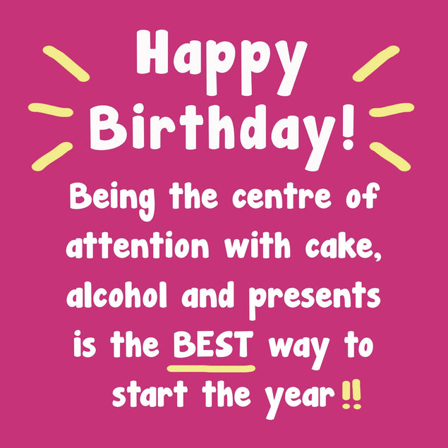 The Best Way To Start The Year January Birthday Confetti-exploding Greetings Card