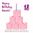 Special Cake Happy 18th Birthday Cousin Confetti-exploding Greetings Card