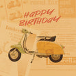 Vintage Lambretta Scooter Happy Birthday Confetti-exploding Greetings Card