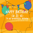 My Wonderful Nephew Happy 21st Birthday Confetti-exploding Greetings Card