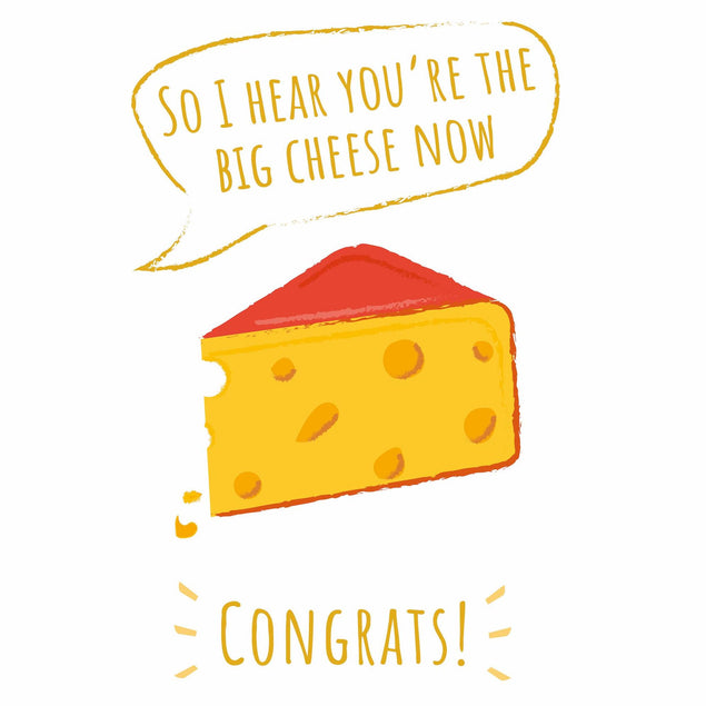 The Big Cheese now Confetti-exploding Greetings Card