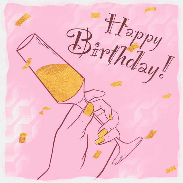 Birthday Wine Confetti-exploding Greetings Card