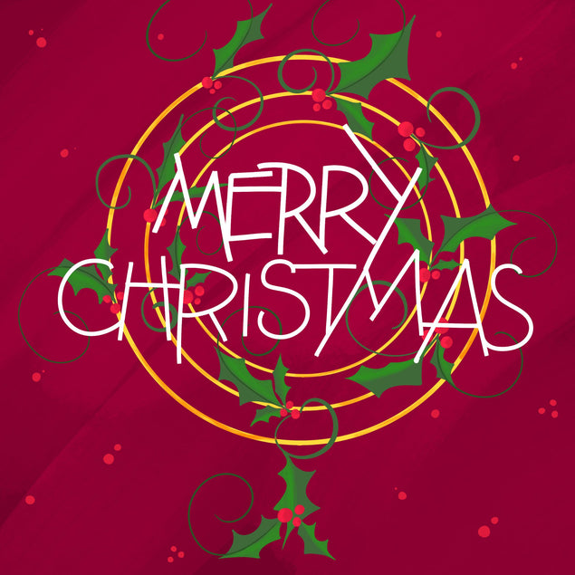 Merry Christmas Mistletoe Confetti-exploding Greetings Card