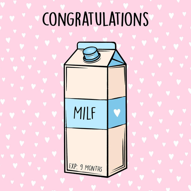 MILF Congrats Confetti-exploding Greetings Card