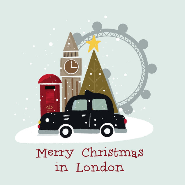 Merry Christmas In London Confetti-exploding Greetings Card
