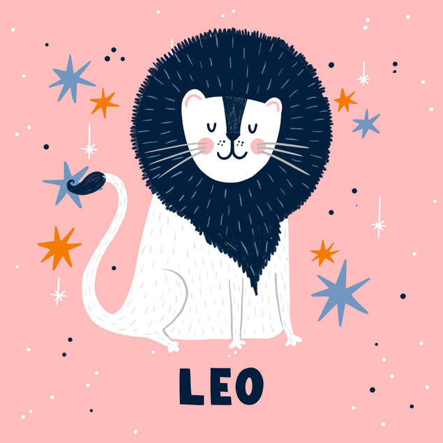 Leo Lion Star Sign Birthday Confetti-exploding Greetings Card