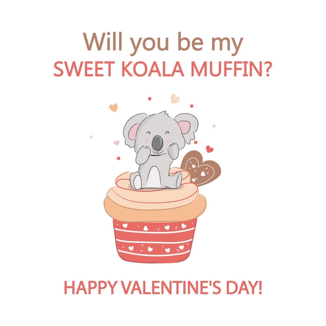 Sweet Koala Muffin Valentine's Confetti-exploding Greetings Card