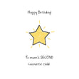 Happy Birthday Mum's Second Child Star Confetti-exploding Greetings Card