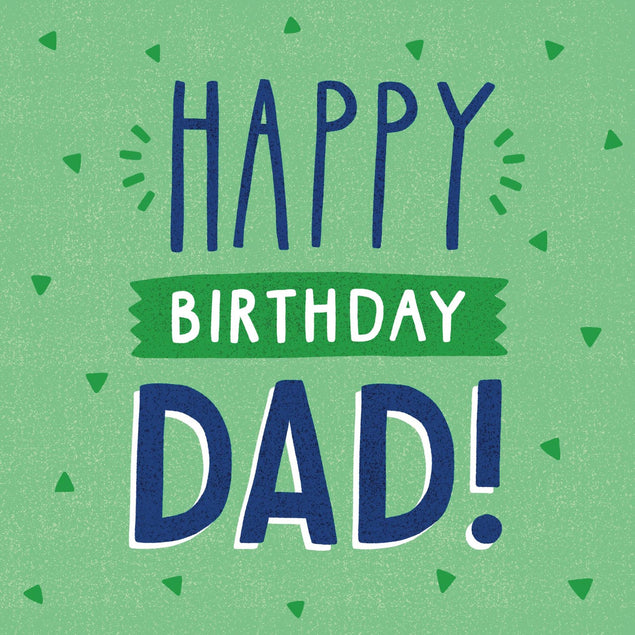 Dad Green Birthday Confetti-exploding Greetings Card