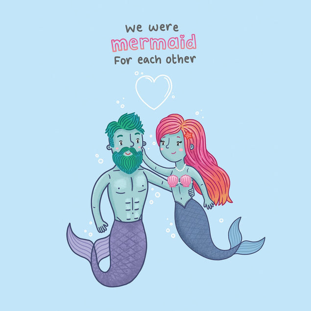 We Were Mermaid For Him & Her Confetti-exploding Greetings Card