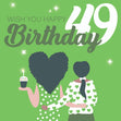 Wish You Happy 49th Birthday Confetti-exploding Greetings Card