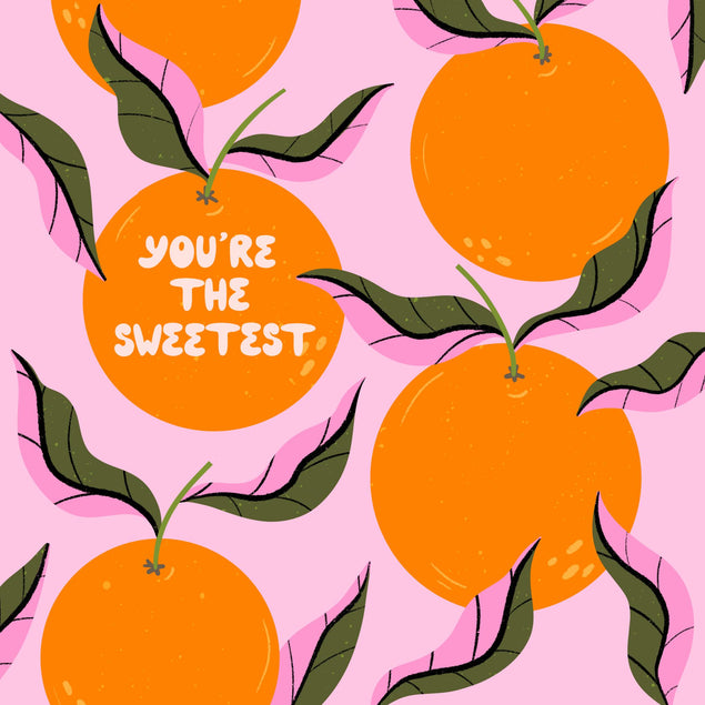 You're The Sweetest Oranges Birthday Confetti-exploding Greetings Card