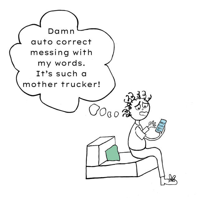 Autocorrect Mother Trucker Confetti-exploding Greetings Card