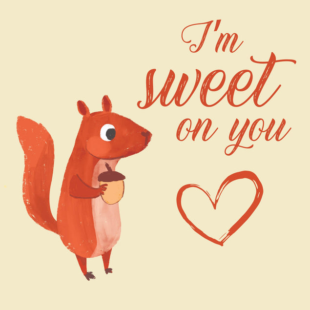 I'm Sweet On You Cute Squirrel Valentine's Day Confetti-exploding Greetings Card