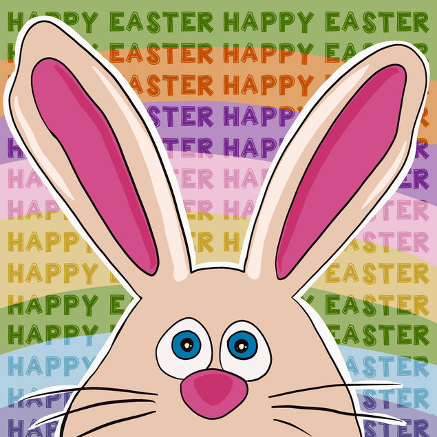 Cute Bunny Mum and Dad Easter Confetti-exploding Greetings Card