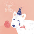 Happy Birthday Bull Terrier Confetti-exploding Greetings Card
