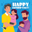 Happy Father's Day Pride Confetti-exploding Greetings Card