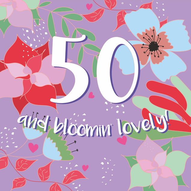 50 And Bloomin' Lovely Birthday Confetti-exploding Greetings Card