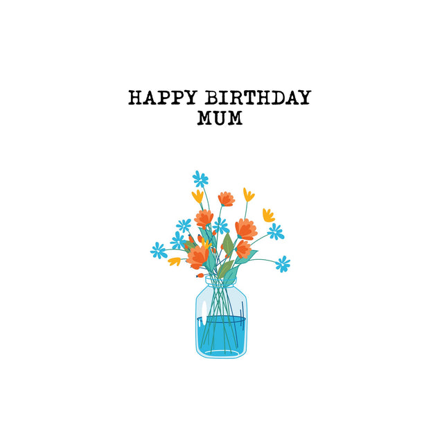 Flowers In A Vase For Mum Confetti-exploding Greetings Card