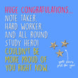 Huge Congratulations Study Hero Confetti-exploding Greetings Card