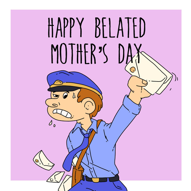 Policeman Happy Belated Mother's Day Confetti-exploding Greetings Card