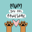 You Are Pawesome Confetti-exploding Greetings Card