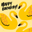 Happy Birthday Swan Confetti-exploding Greetings Card