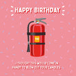 Happy Birthday Fire Extinguisher Confetti-exploding Greetings Card
