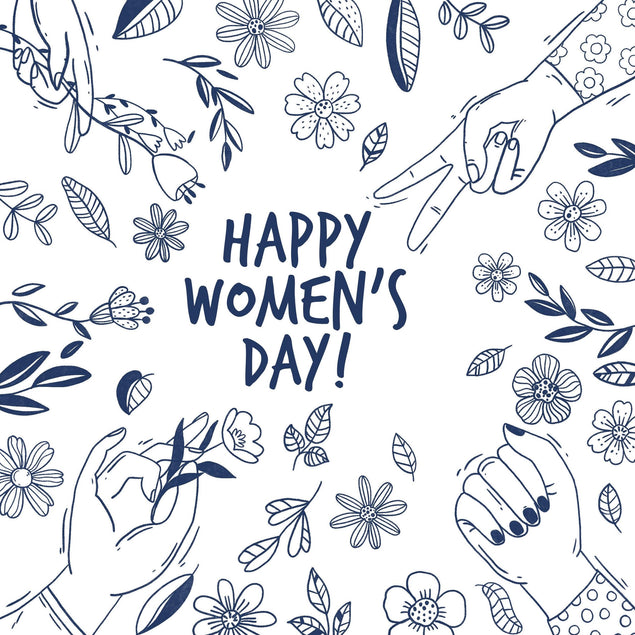 Hands And Flowers International Women's Day Confetti-exploding Greetings Card