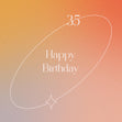Happy 35th Birthday With Minimalist Background Confetti-exploding Greetings Card