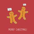 Funny Gingerbread Christmas Confetti-exploding Greetings Card