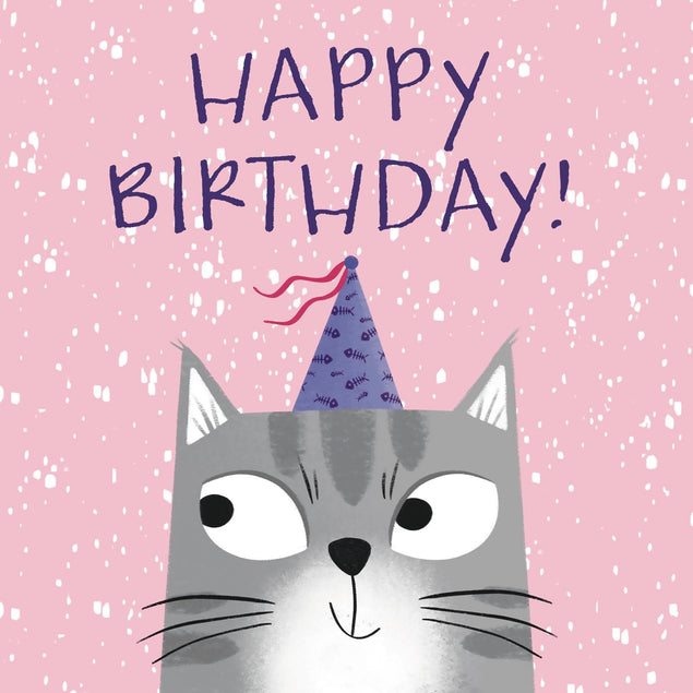 Tabby Cat Birthday Confetti-exploding Greetings Card