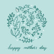 Mother's Day Flowers Mint Confetti-exploding Greetings Card