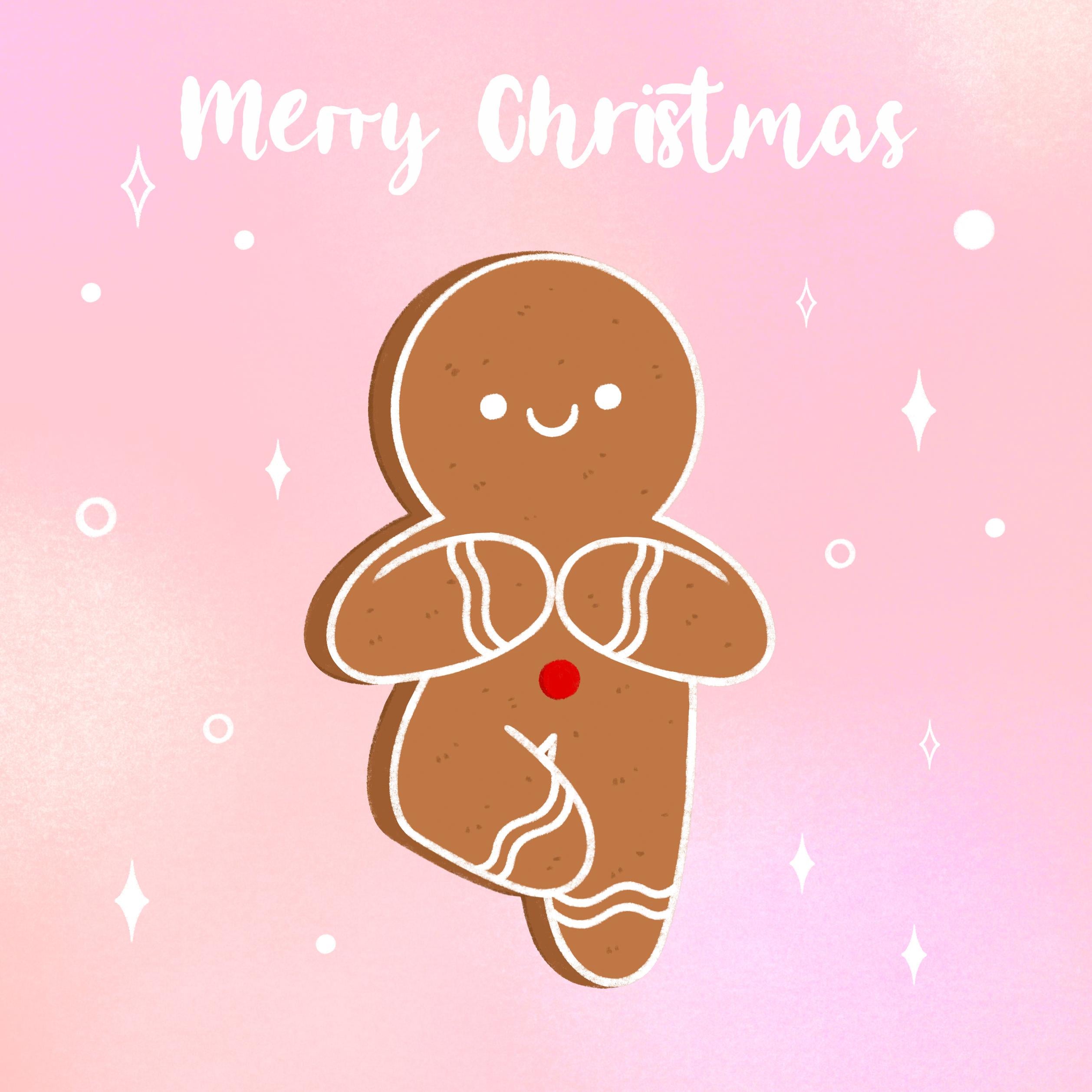 Ginderbread Man Exploding Merry Christmas Lovely Gingerbread Man Confetti-exploding Greetings Ca ...