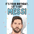 Messi World Cup Football Birthday Confetti-exploding Greetings Card