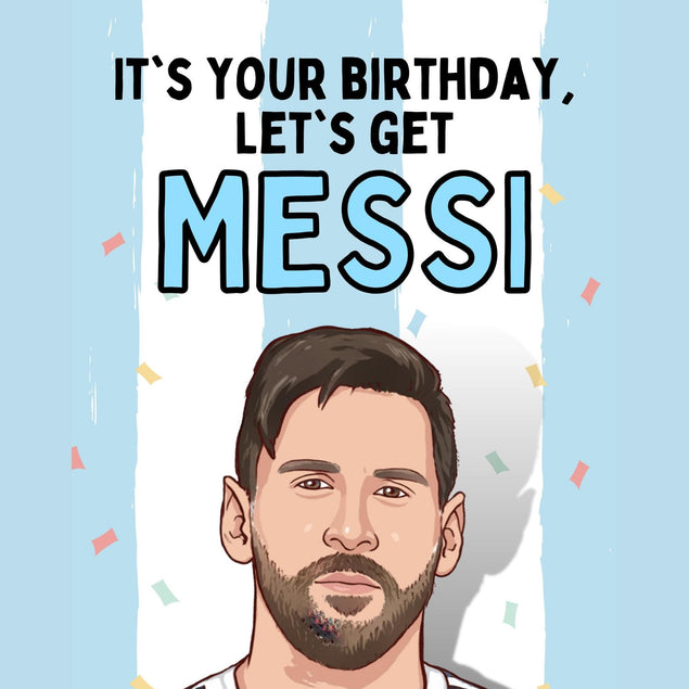 Messi World Cup Football Birthday Confetti-exploding Greetings Card