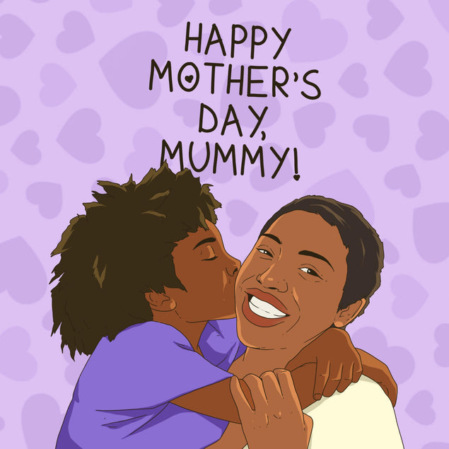 Happy Mother's Day Mummy Purple Confetti-exploding Greetings Card