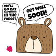 Get Well Bear Confetti-exploding Greetings Card