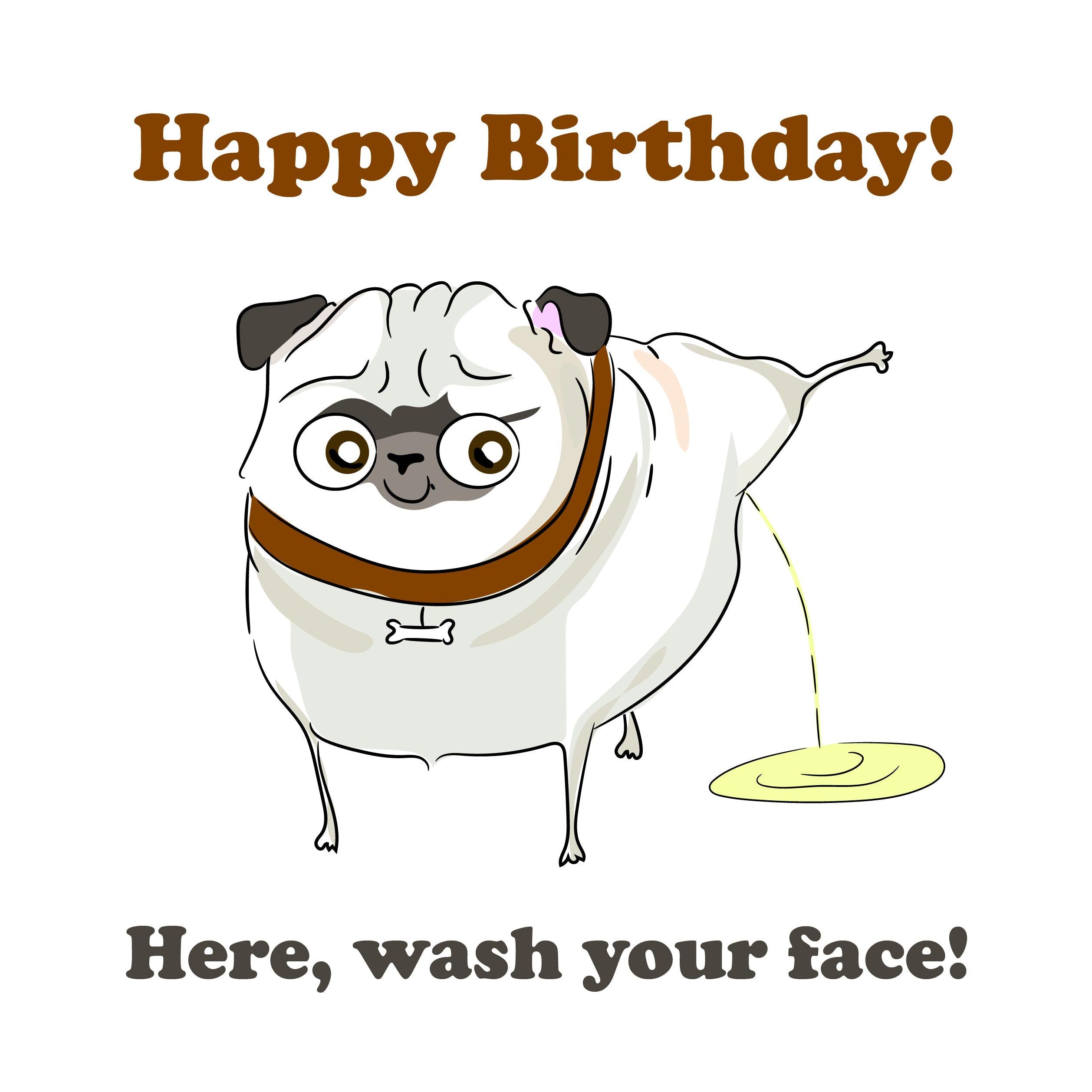 Explode Pug Cheeky Pug Happy Birthday Confetti-exploding Greetings Card – Boomf