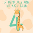 4th Birthday Wish Confetti-exploding Greetings Card