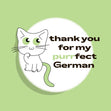Purrfect German Confetti-exploding Greetings Card