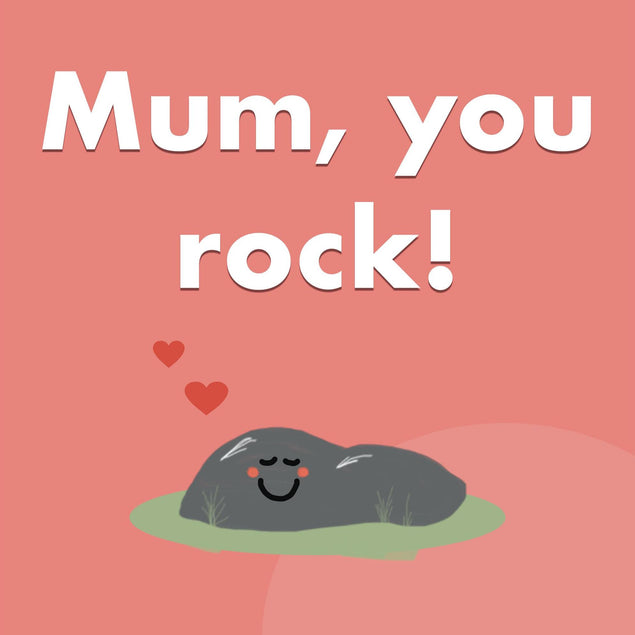 Mum You Rock Confetti-exploding Greetings Card