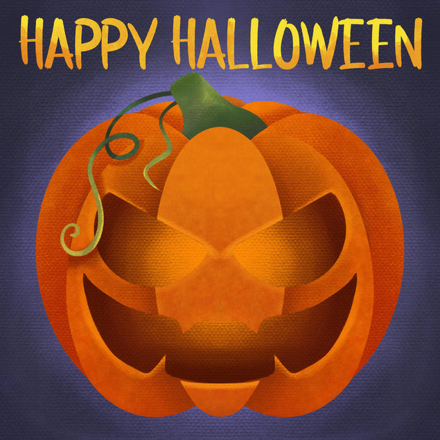 Scary Pumpkin Happy Halloween Confetti-exploding Greetings Card