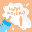 Baby Milk Happy 1st Birthday Confetti-exploding Greetings Card
