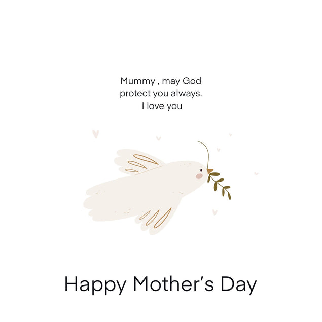 White Dove Happy Mother's Day To My Mummy Confetti-exploding Greetings Card