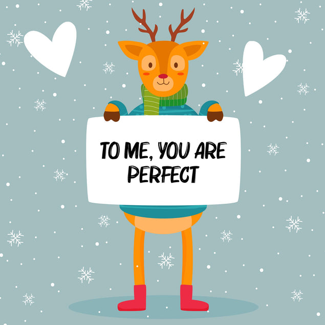 You Are Perfect Deer Christmas Confetti-exploding Greetings Card
