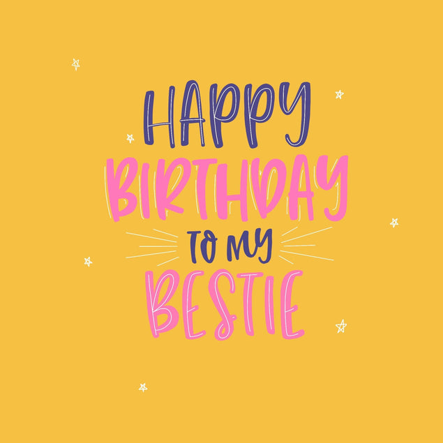 Happy Birthday To My Bestie Confetti-exploding Greetings Card