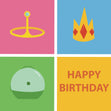 Happy Birthday Adventure Time Confetti-exploding Greetings Card